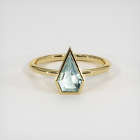 2.19 Ct. Greenish Blue Sapphire Ring, 10K Yellow Gold 1