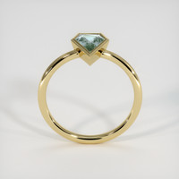 2.19 Ct. Greenish Blue Sapphire Ring, 10K Yellow Gold 3