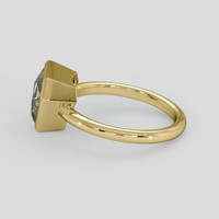 2.41 Ct. Yellowish Green Sapphire Ring, 14K Yellow Gold 4