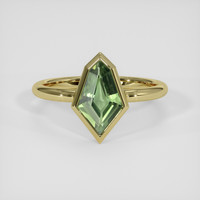 1.48 Ct. Green Sapphire Ring, 18K Yellow Gold 1