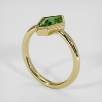 1.48 Ct. Green Sapphire Ring, 18K Yellow Gold 2
