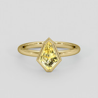 1.08 Ct. Yellow Sapphire Ring, 18K Yellow Gold 1