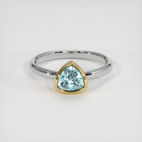 0.87 Ct. Gemstone Ring, 14K Yellow & White 1