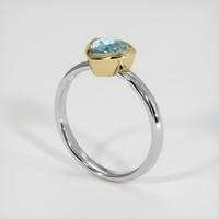 0.87 Ct. Gemstone Ring, 14K Yellow & White 2