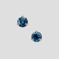 <span>0.87</span> <span class="tooltip-light">Ct.Tw.<span class="tooltiptext">Total Carat Weight</span></span> Green Sapphire Earrings, Platinum 950 1