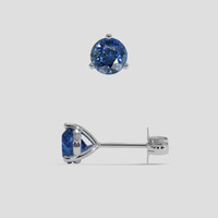 <span>1.19</span> <span class="tooltip-light">Ct.Tw.<span class="tooltiptext">Total Carat Weight</span></span> Blue Sapphire Earrings, Platinum 950 2