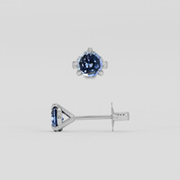 <span>0.56</span> <span class="tooltip-light">Ct.Tw.<span class="tooltiptext">Total Carat Weight</span></span> Blue Sapphire Earrings, Platinum 950 2