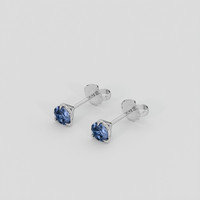 <span>0.56</span> <span class="tooltip-light">Ct.Tw.<span class="tooltiptext">Total Carat Weight</span></span> Blue Sapphire Earrings, Platinum 950 3