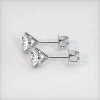 1.89 Ct.Tw. White Sapphire Earrings, Platinum 950 3