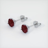 <span>1.16</span>&nbsp;<span class="tooltip-light">Ct.Tw.<span class="tooltiptext">Total Carat Weight</span></span> Ruby Earrings, Platinum 950 3