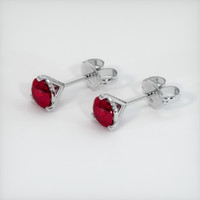 <span>0.92</span>&nbsp;<span class="tooltip-light">Ct.Tw.<span class="tooltiptext">Total Carat Weight</span></span> Ruby Earrings, Platinum 950 2