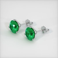 <span>3.23</span>&nbsp;<span class="tooltip-light">Ct.Tw.<span class="tooltiptext">Total Carat Weight</span></span> Emerald Earrings, Platinum 950 2