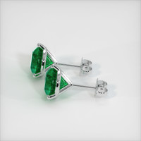 <span>3.23</span>&nbsp;<span class="tooltip-light">Ct.Tw.<span class="tooltiptext">Total Carat Weight</span></span> Emerald Earrings, Platinum 950 3