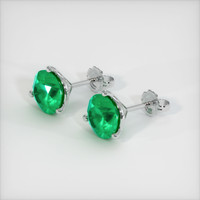 <span>2.99</span>&nbsp;<span class="tooltip-light">Ct.Tw.<span class="tooltiptext">Total Carat Weight</span></span> Emerald Earrings, Platinum 950 2