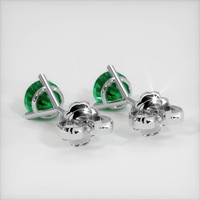 <span>0.97</span>&nbsp;<span class="tooltip-light">Ct.Tw.<span class="tooltiptext">Total Carat Weight</span></span> Emerald Earrings, Platinum 950 4