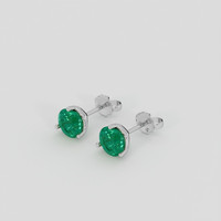 <span>2.80</span>&nbsp;<span class="tooltip-light">Ct.Tw.<span class="tooltiptext">Total Carat Weight</span></span> Emerald Earrings, Platinum 950 3