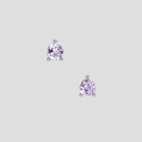 <span>0.38</span> <span class="tooltip-light">Ct.Tw.<span class="tooltiptext">Total Carat Weight</span></span> Purple Sapphire Earrings, Platinum 950 1