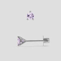 <span>0.38</span> <span class="tooltip-light">Ct.Tw.<span class="tooltiptext">Total Carat Weight</span></span> Purple Sapphire Earrings, Platinum 950 2