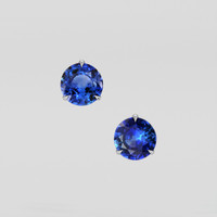 <span>1.66</span> <span class="tooltip-light">Ct.Tw.<span class="tooltiptext">Total Carat Weight</span></span> Blue Sapphire Earrings, Platinum 950 1