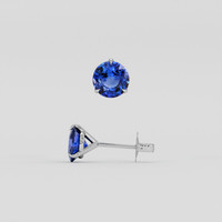<span>1.66</span> <span class="tooltip-light">Ct.Tw.<span class="tooltiptext">Total Carat Weight</span></span> Blue Sapphire Earrings, Platinum 950 2