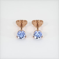 <span>0.60</span>&nbsp;<span class="tooltip-light">Ct.Tw.<span class="tooltiptext">Total Carat Weight</span></span> Sapphire Earrings, 14K Rose Gold 1