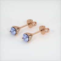 <span>0.60</span>&nbsp;<span class="tooltip-light">Ct.Tw.<span class="tooltiptext">Total Carat Weight</span></span> Sapphire Earrings, 14K Rose Gold 2