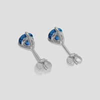 <span>0.87</span> <span class="tooltip-light">Ct.Tw.<span class="tooltiptext">Total Carat Weight</span></span> Green Sapphire Earrings, 14K White Gold 4