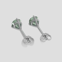 <span>1.38</span> <span class="tooltip-light">Ct.Tw.<span class="tooltiptext">Total Carat Weight</span></span> Bluish Green Sapphire Earrings, 14K White Gold 4