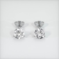 1.13 Ct.Tw. White Sapphire Earrings, 14K White Gold 1
