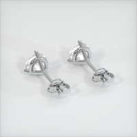 1.13 Ct.Tw. White Sapphire Earrings, 14K White Gold 4