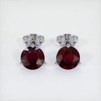 <span>2.06</span>&nbsp;<span class="tooltip-light">Ct.Tw.<span class="tooltiptext">Total Carat Weight</span></span> Ruby Earrings, 14K White Gold 1