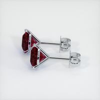 3.90 Ct.Tw. Ruby Earrings, 14K White Gold 2