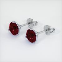 <span>2.06</span>&nbsp;<span class="tooltip-light">Ct.Tw.<span class="tooltiptext">Total Carat Weight</span></span> Ruby Earrings, 14K White Gold 3