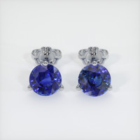 <span>3.20</span>&nbsp;<span class="tooltip-light">Ct.Tw.<span class="tooltiptext">Total Carat Weight</span></span> Sapphire Earrings, 14K White Gold 1