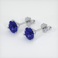 <span>3.20</span>&nbsp;<span class="tooltip-light">Ct.Tw.<span class="tooltiptext">Total Carat Weight</span></span> Sapphire Earrings, 14K White Gold 3