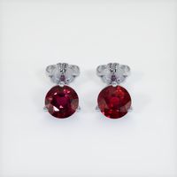 <span>2.23</span>&nbsp;<span class="tooltip-light">Ct.Tw.<span class="tooltiptext">Total Carat Weight</span></span> Ruby Earrings, 14K White Gold 1