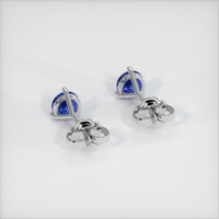 0.75 Ct.Tw. Blue Sapphire Earrings, 14K White Gold 4