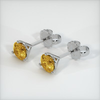<span>1.21</span>&nbsp;<span class="tooltip-light">Ct.Tw.<span class="tooltiptext">Total Carat Weight</span></span> Sapphire Earrings, 18K White Gold 2