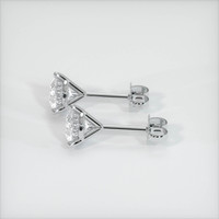 1.13 Ct.Tw. White Sapphire Earrings, 18K White Gold 3