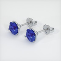 <span>3.37</span>&nbsp;<span class="tooltip-light">Ct.Tw.<span class="tooltiptext">Total Carat Weight</span></span> Sapphire Earrings, 18K White Gold 3