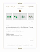 Emerald Earrings 1.66 Ct.Tw.Total Carat Weight 18K White Gold Appraisal