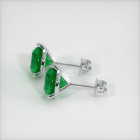 <span>1.66</span>&nbsp;<span class="tooltip-light">Ct.Tw.<span class="tooltiptext">Total Carat Weight</span></span> Emerald Earrings, 18K White Gold 3