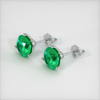 <span>2.99</span>&nbsp;<span class="tooltip-light">Ct.Tw.<span class="tooltiptext">Total Carat Weight</span></span> Emerald Earrings, 18K White Gold 2