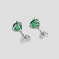 <span>1.60</span> <span class="tooltip-light">Ct.Tw.<span class="tooltiptext">Total Carat Weight</span></span> Emerald Earrings, 18K White Gold 4