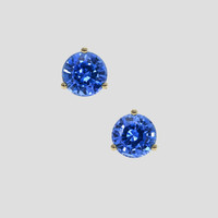 <span>1.69</span> <span class="tooltip-light">Ct.Tw.<span class="tooltiptext">Total Carat Weight</span></span> Blue Sapphire Earrings, 14K Yellow Gold 1
