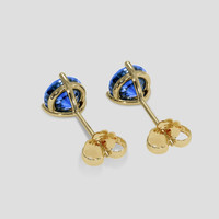 <span>1.69</span>&nbsp;<span class="tooltip-light">Ct.Tw.<span class="tooltiptext">Total Carat Weight</span></span> Blue Sapphire Earrings, 14K Yellow Gold 4
