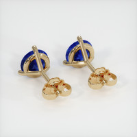 2.18 Ct.Tw. Blue Sapphire Earrings, 14K Yellow Gold 4