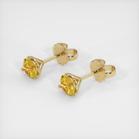 1.59 Ct.Tw. Yellow Sapphire Earrings, 14K Yellow Gold 2