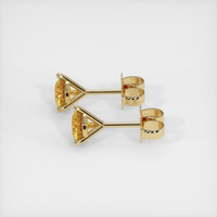 1.59 Ct.Tw. Yellow Sapphire Earrings, 14K Yellow Gold 3