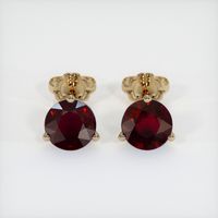 <span>2.06</span>&nbsp;<span class="tooltip-light">Ct.Tw.<span class="tooltiptext">Total Carat Weight</span></span> Ruby Earrings, 14K Yellow Gold 1